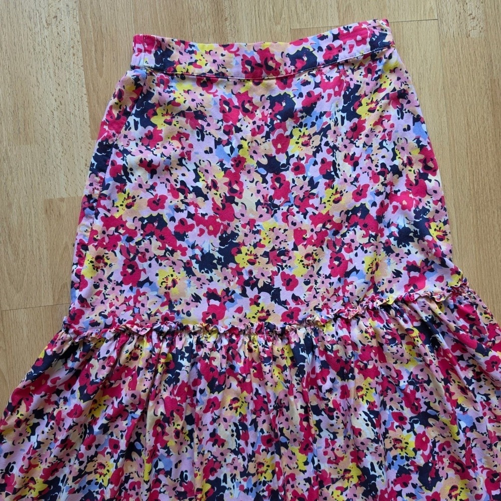 Rue Stiic Design Australia Floral Tiered Maxi Skirt XS / S Pink Yellow Boho - Picture 3 of 10